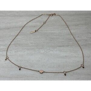 ANIA HAIE Rose Gold 925 Sterling Delicate Coin Disc Necklace 16in (2in extender)